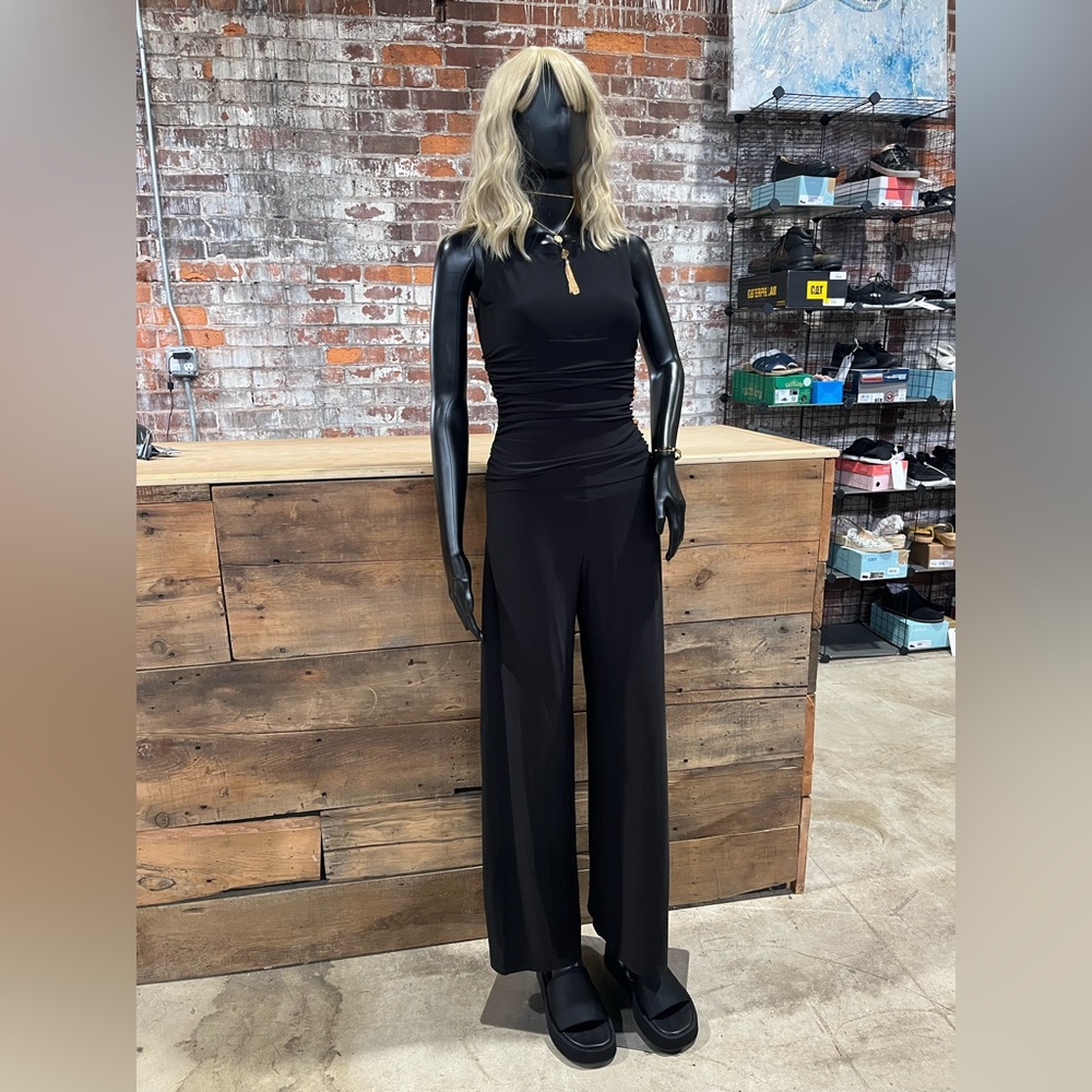 Norma Kamali Women's Kamali Kulture Shirred Waist Jumpsuit-size XS